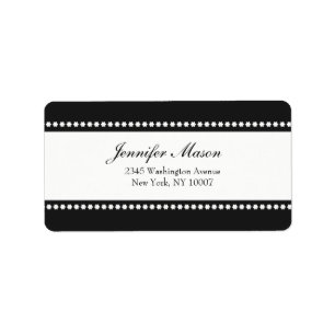 Flower power - black and white address labels