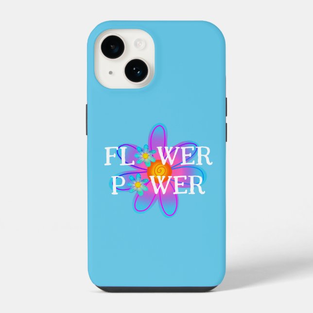 Flower Power Blue Case-Mate iPhone Case (Back)