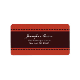Flower power - brick and black address labels