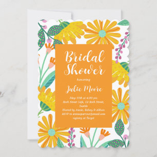 Flower Power Bridal Wedding Shower Invitation