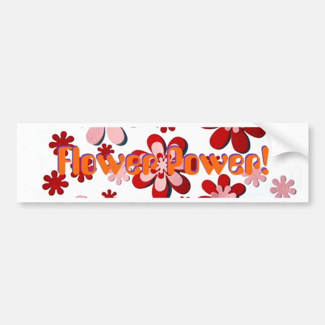 Flower Power! Bumper Sticker (Front)