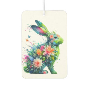 Flower Power Bunny Rabbit Car Air Freshener