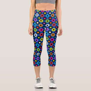 Flower Power Capri Leggings