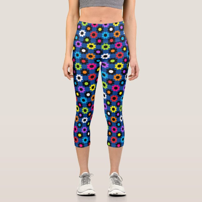 Flower Power Capri Leggings (Front)