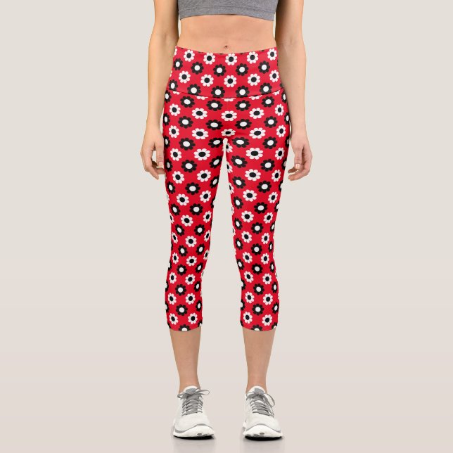 Flower Power Capri Leggings (Front)