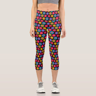 Flower Power Capri Leggings