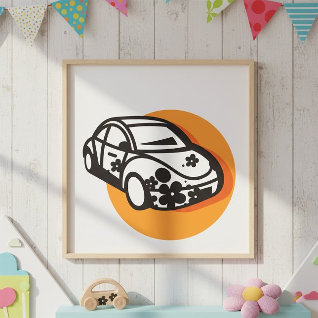 Flower Power Car Cute Hippie Style Poster (Creator Uploaded)