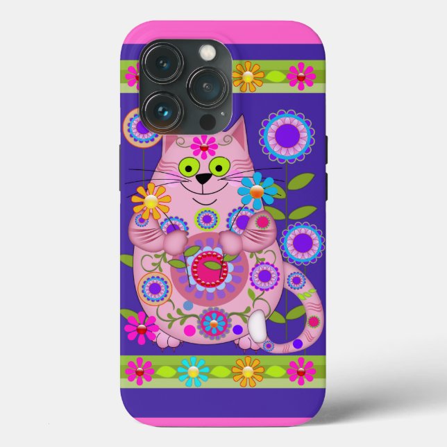 Flower Power Cat Case-Mate iPhone Case (Back)