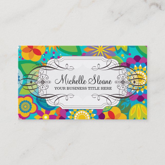 Flower Power Chic Business Card (Front)