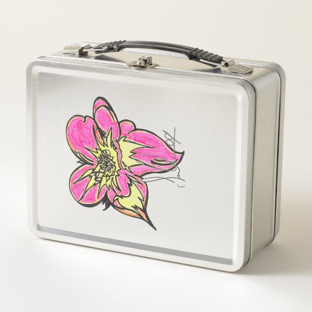 Flower Power Classic Metal Lunch Box  (Front)