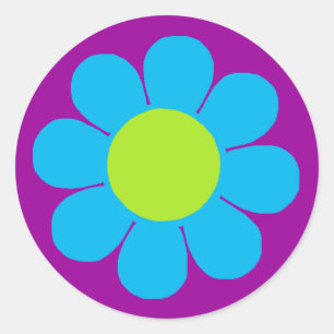 Flower Power Classic Round Sticker