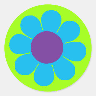 Flower Power Classic Round Sticker