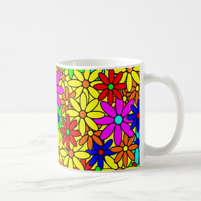 Flower Power Collage Coffee Mug (Right)