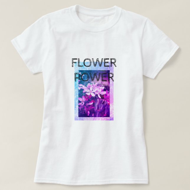 Flower Power customisable women's t-shirt (Design Front)