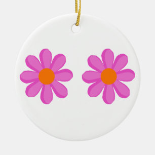 Flower Power cute  Ceramic Tree Decoration