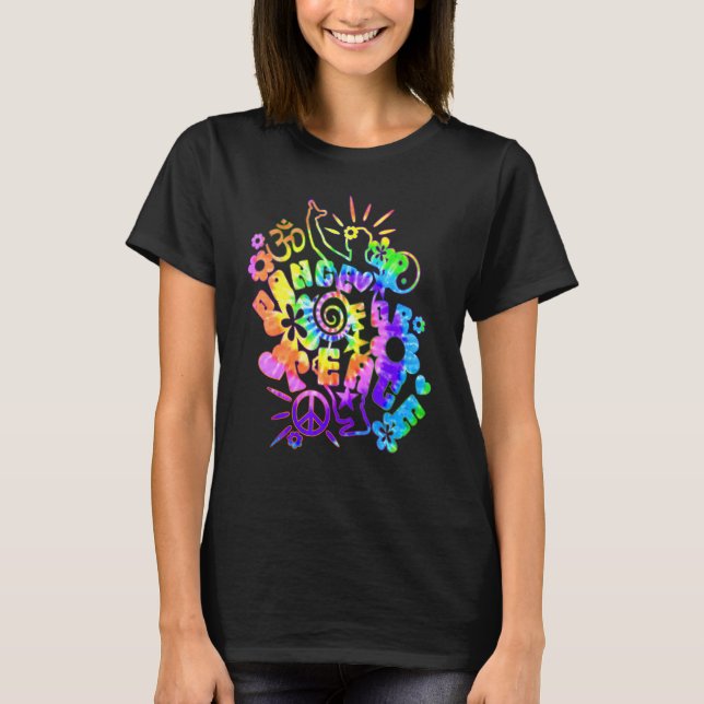 Flower Power Dance For Peace   Batik Style 1   Gro T-Shirt (Front)