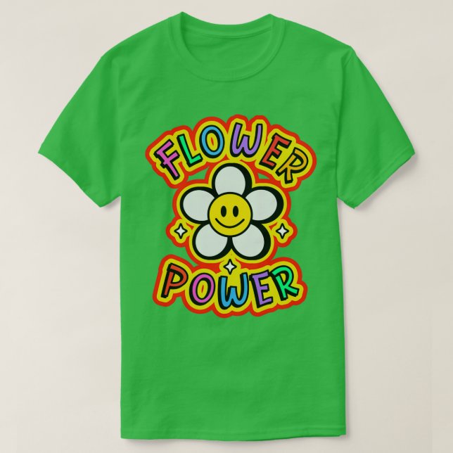 FLOWER POWER DESIGN T-Shirt (Design Front)