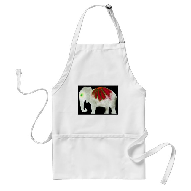 Flower Power Elephant Standard Apron (Front)