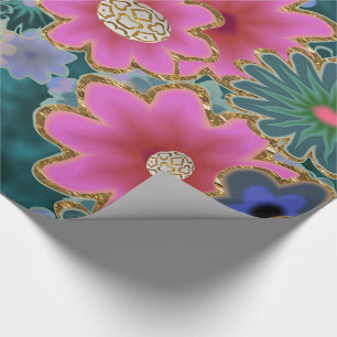 Flower Power Explosion Fun Unique Wrapping Paper