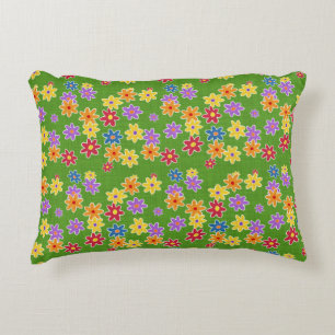 Flower Power Fabric Pattern + your ideas Decorative Cushion