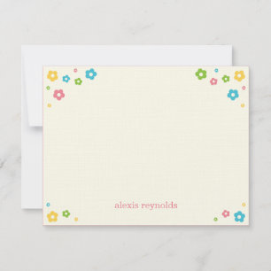 Flower Power Flat Thank You Card