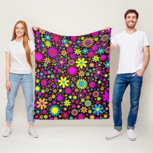 Flower Power Fleece Blanket