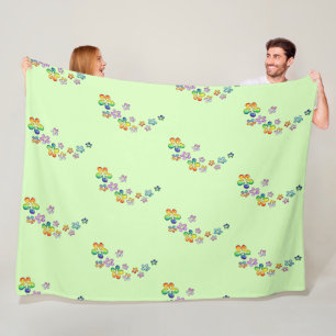 Flower Power Floating Blossoms 1 Fleece Blanket