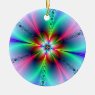 Flower Power Fractal Ceramic Tree Decoration
