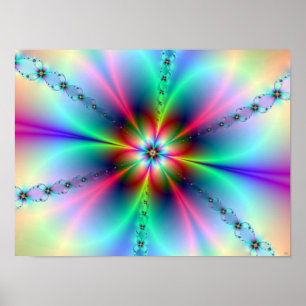 Flower Power Fractal Poster