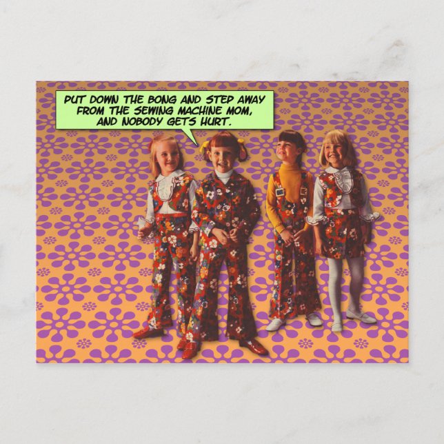 Flower Power [funny postcard] Postcard (Front)