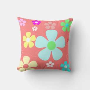Flower Power Girls Pillow