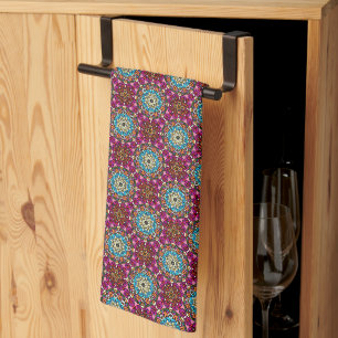 Flower Power Groovy Garden Tea Towel