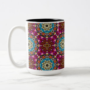 Flower Power Groovy Garden Two-Tone Coffee Mug