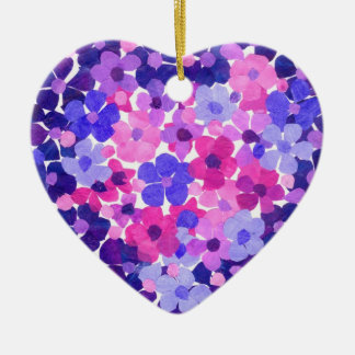Flower Power Heart-shaped Ornament