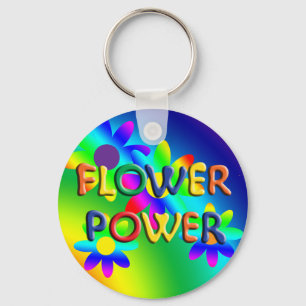 Flower Power Hippie Keychain