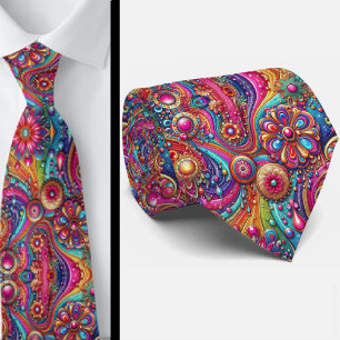 Flower Power Hippy Neck Tie