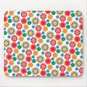 Flower Power in Rows 002 Mouse Mat
