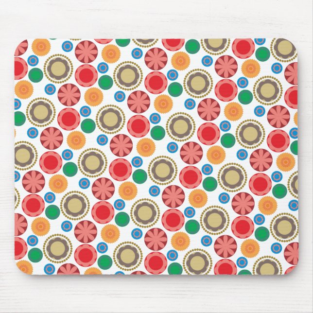Flower Power in Rows 002 Mouse Mat (Front)