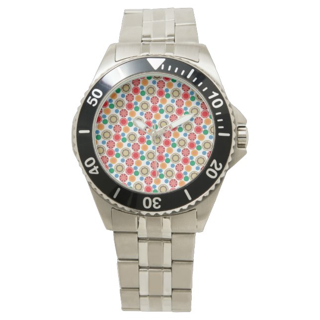 Flower Power in Rows 002 Watch (Front)