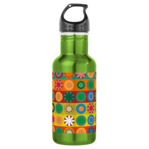 Flower Power in Rows 532 Ml Water Bottle
