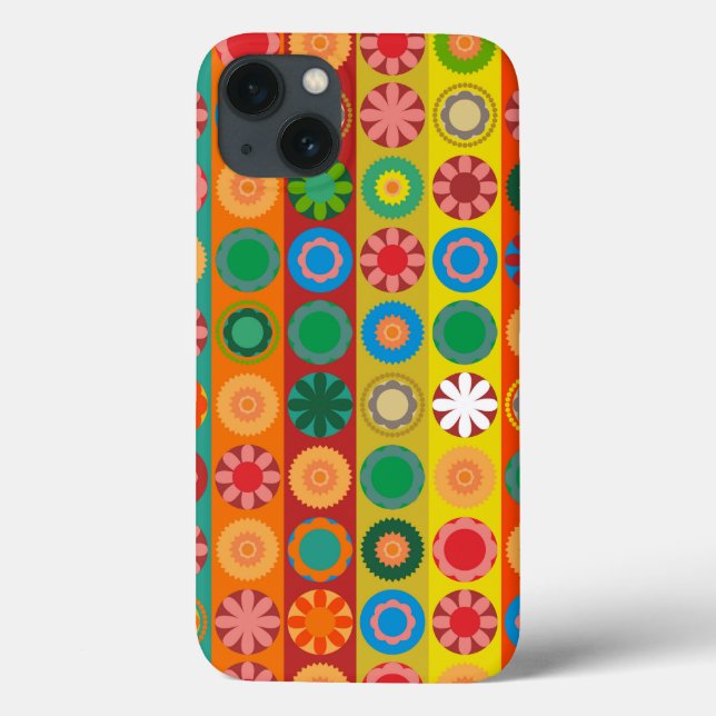 Flower Power in Rows Case-Mate iPhone Case (Back)