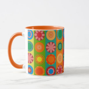 Flower Power in Rows Mug