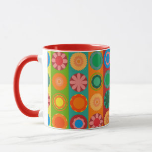 Flower Power in Rows Mug