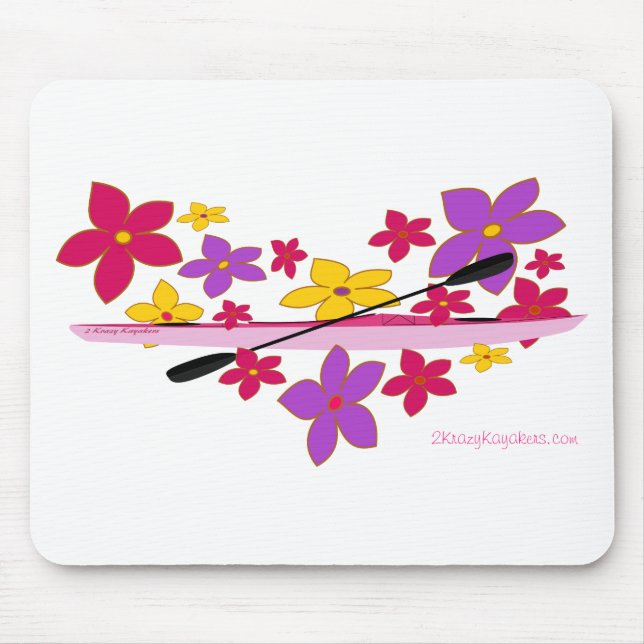 Flower Power Kayak Mouse Mat (Front)