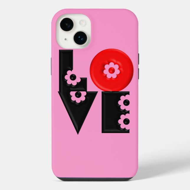 Flower Power Love Squared iPhone Case (Back)