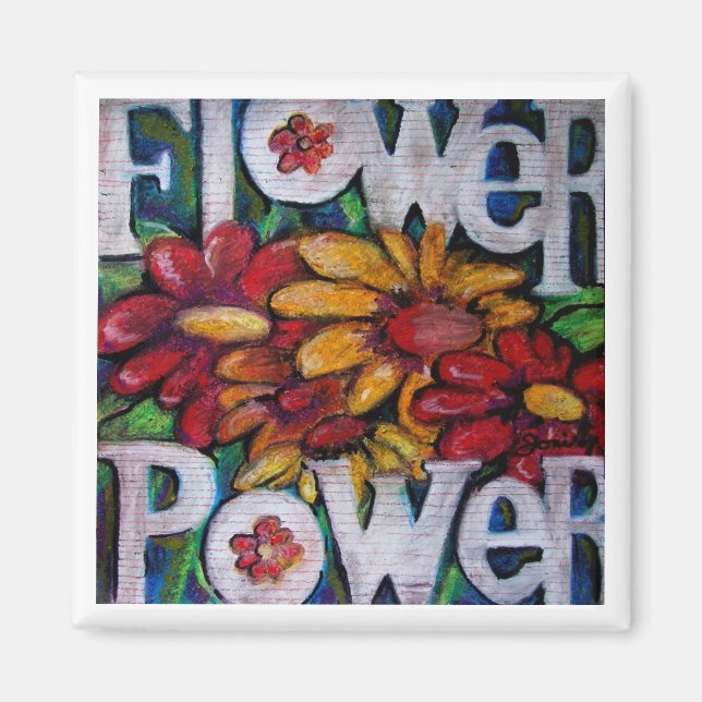 Flower Power Magnet (Front)