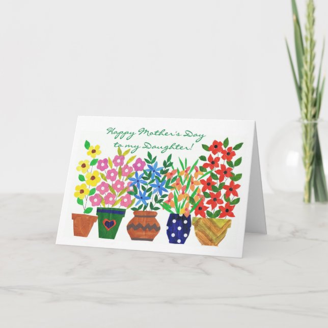 Flower Power Mother's Day Card for a Daughter (Front)