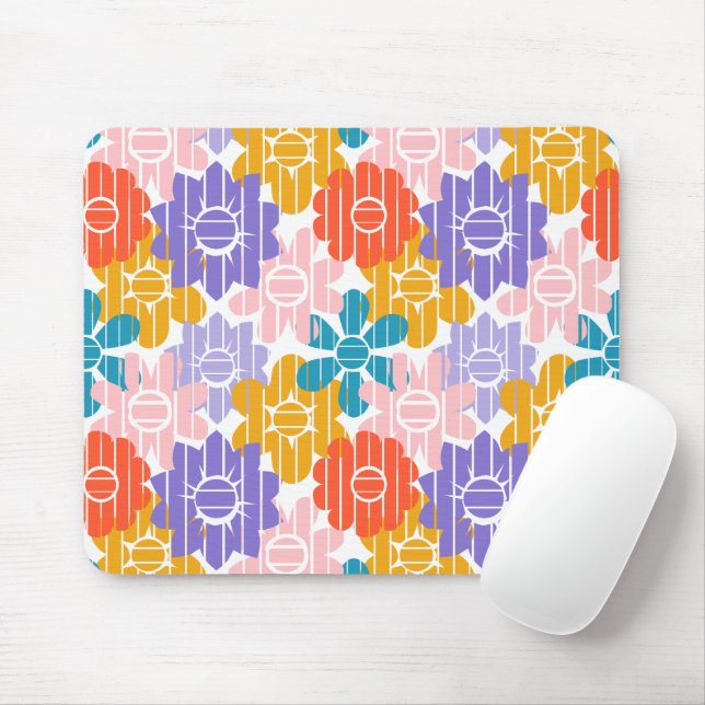 Flower Power  Mouse Mat (With Mouse)