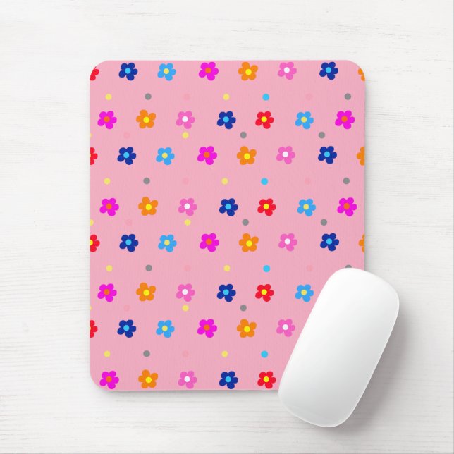Flower Power  Mouse Mat (With Mouse)