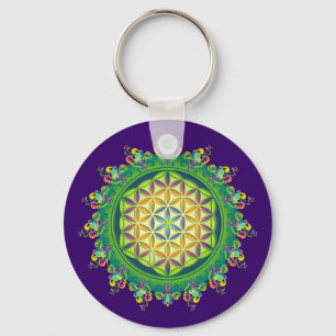 Flower Power of Life / Blume des Lebens Key Ring